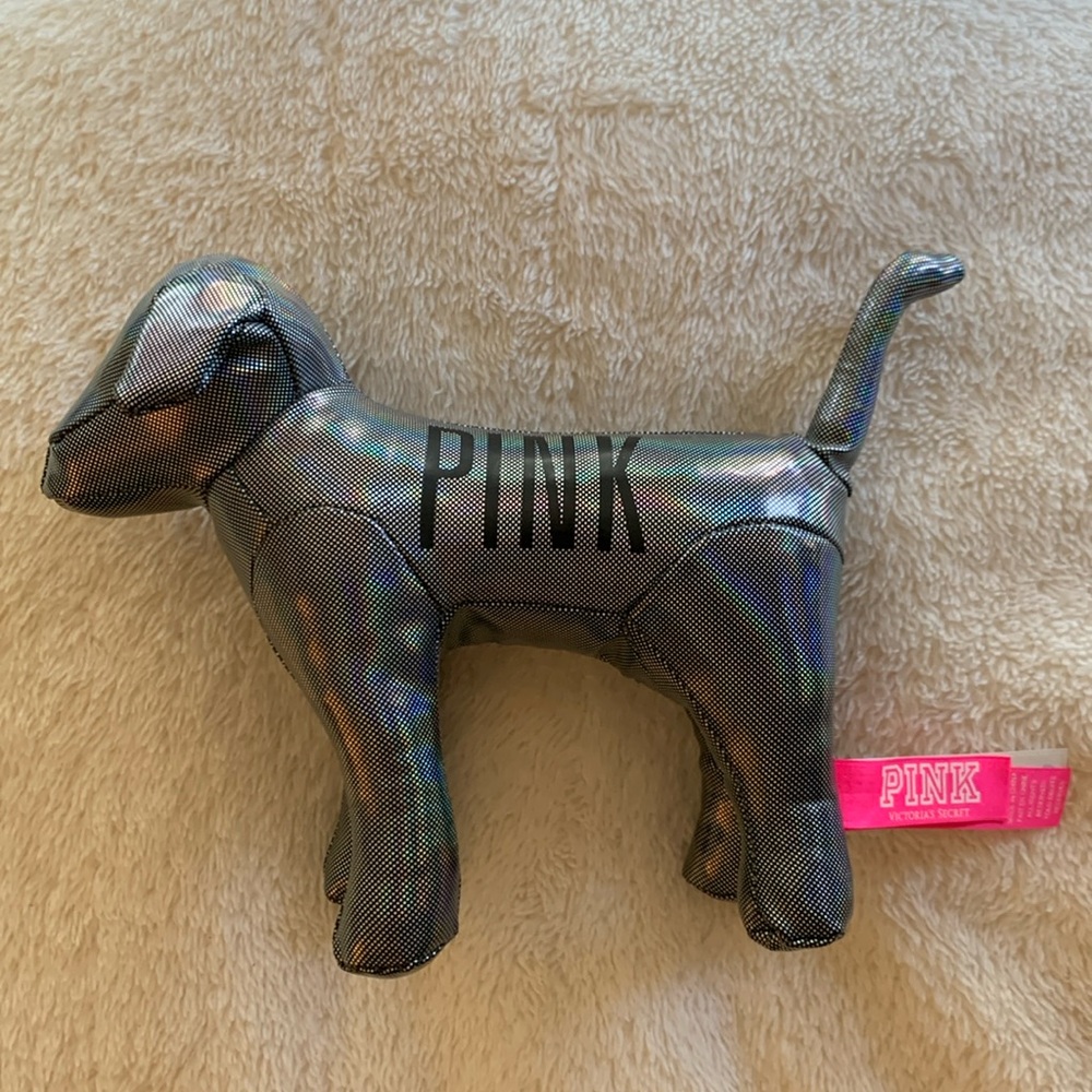 PINK Mini Dog - Grey Iridescent